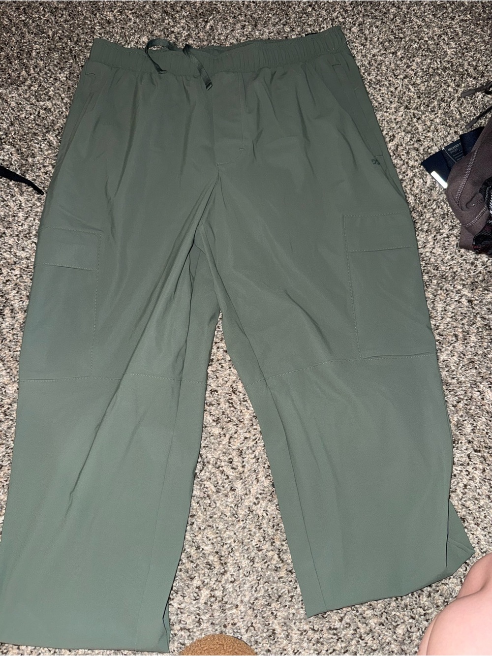 DSG Olive Green Men's Cargo Pants - Drawstring Waist
